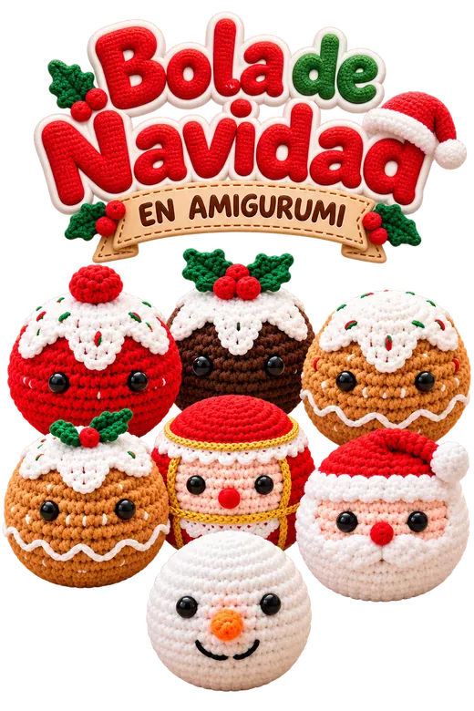 Bolas de Navidad en amigurumi